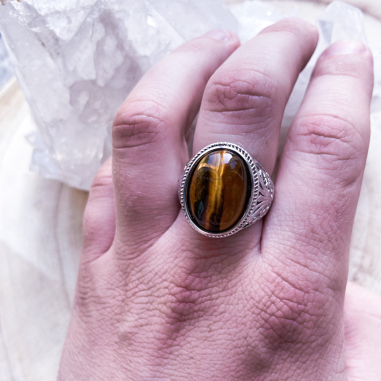 Tigerauge Ring