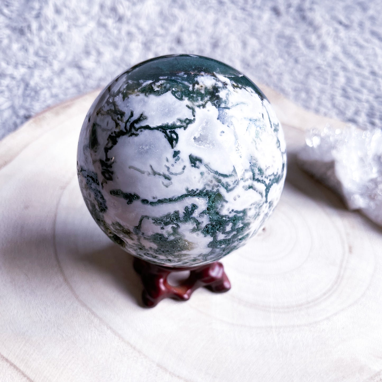Moss Agate Ball
